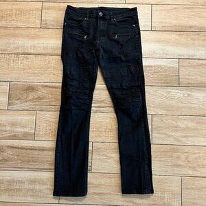 Mens P100 Platform 100 Black Jeans - 32x32